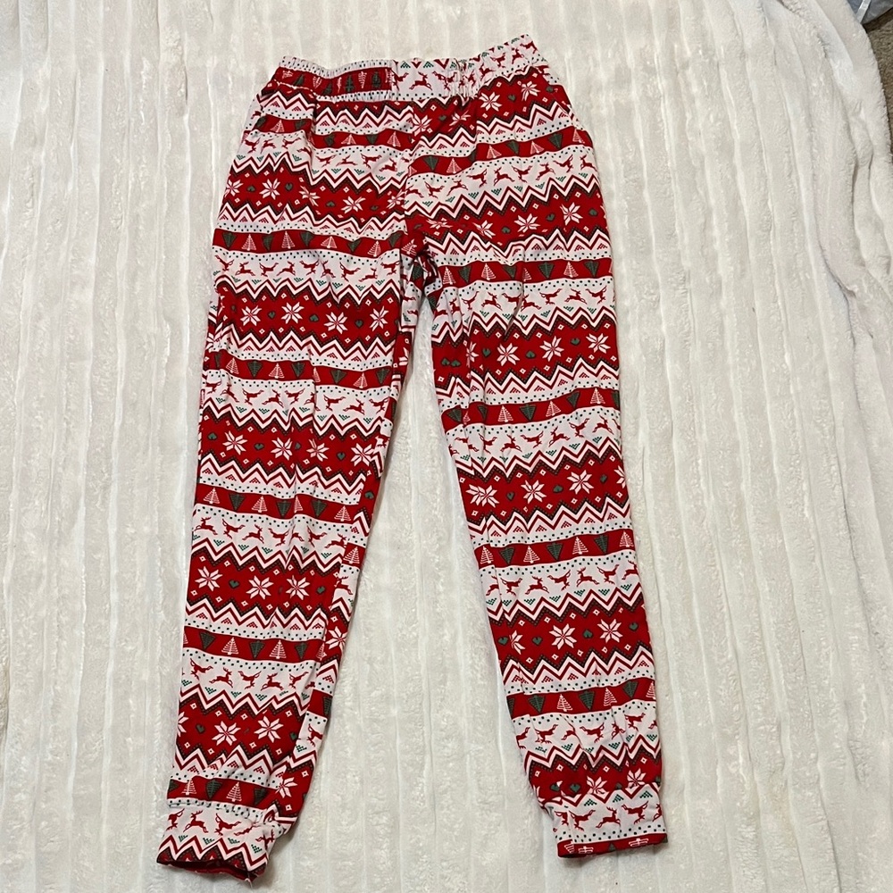 Shosho Red and White Festive Pajama Pants